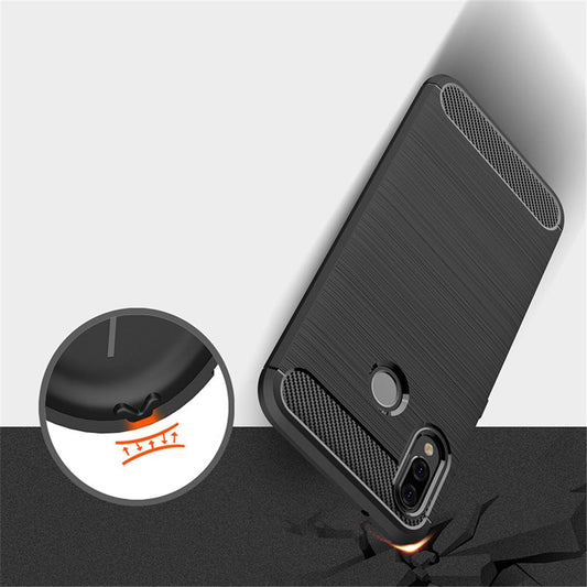 Ovitek za Huawei P20 Lite, Techsuit, Karbon, Črn