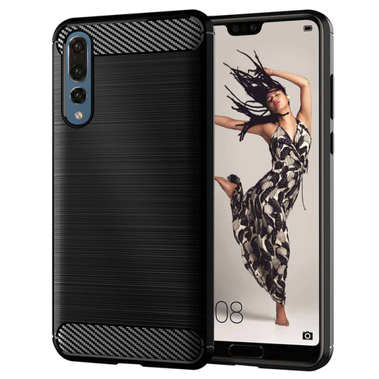Ovitek za Huawei P20 Pro, Techsuit, Karbon, Črn