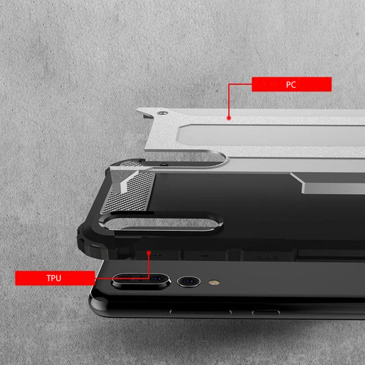 Ovitek za Huawei P20 Pro, Techsuit, Hybrid Armor, Črn