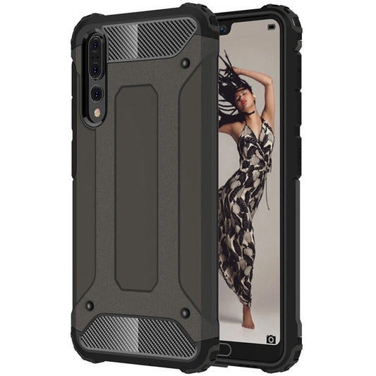 Ovitek za Huawei P20 Pro, Techsuit, Hybrid Armor, Črn