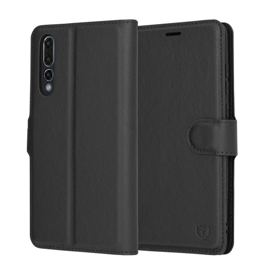 Ovitek za Huawei P20 Pro, Techsuit, Leather Folio, Črn