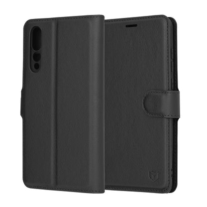 Ovitek za Huawei P20 Pro, Techsuit, Leather Folio, Črn