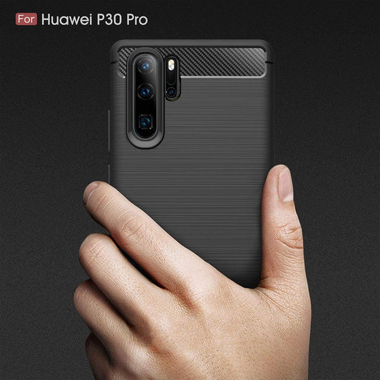 Ovitek za Huawei P30 Pro New Edition / P30 Pro, Techsuit, Karbon, Črn