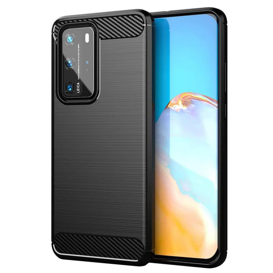 Ovitek za Huawei P40 Pro, Techsuit, Karbon, Črn