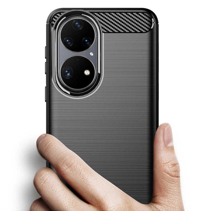 Case for Huawei P50 Pro, Techsuit, Carbon, Black