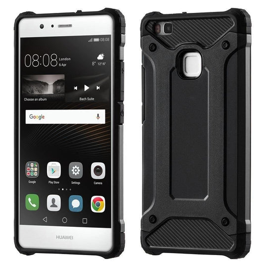 Ovitek za Huawei P9 lite (2016), Techsuit, Hybrid Armor, Črn