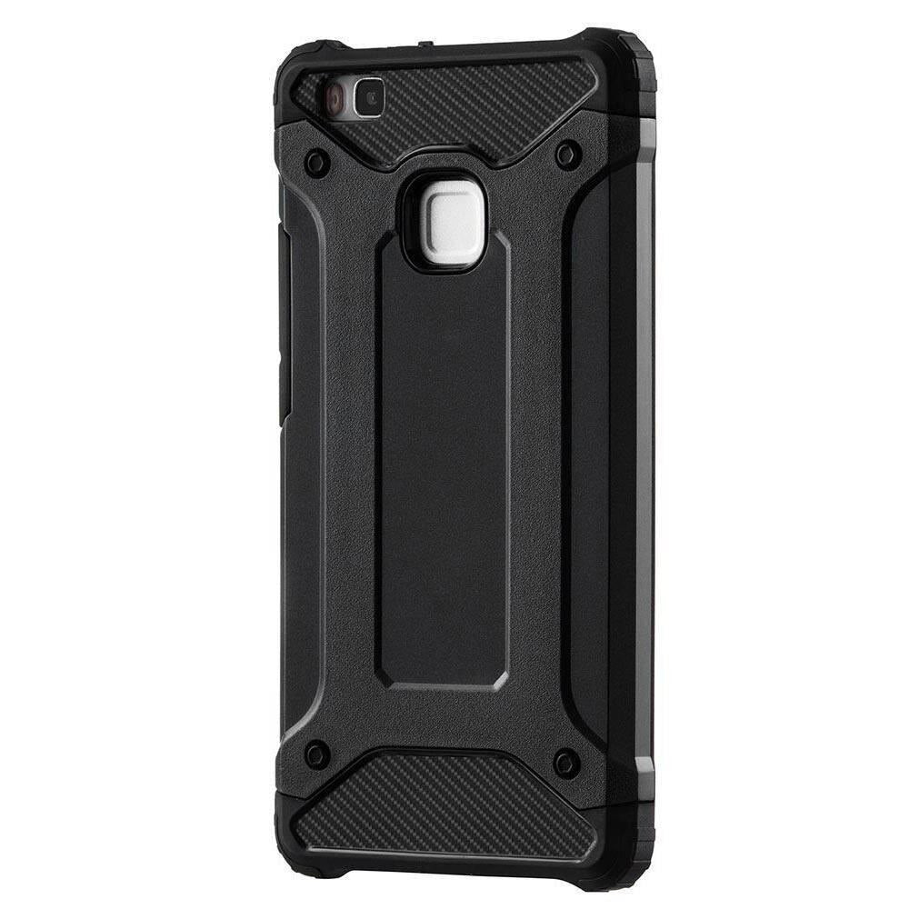 Case for Huawei P9 lite (2016), Techsuit, Hybrid Armor, Black