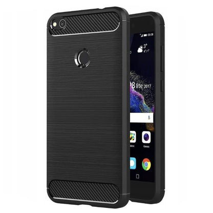 Ovitek za Huawei P9 Lite (2017) / P8 Lite (2017), Techsuit, Karbon, Črn