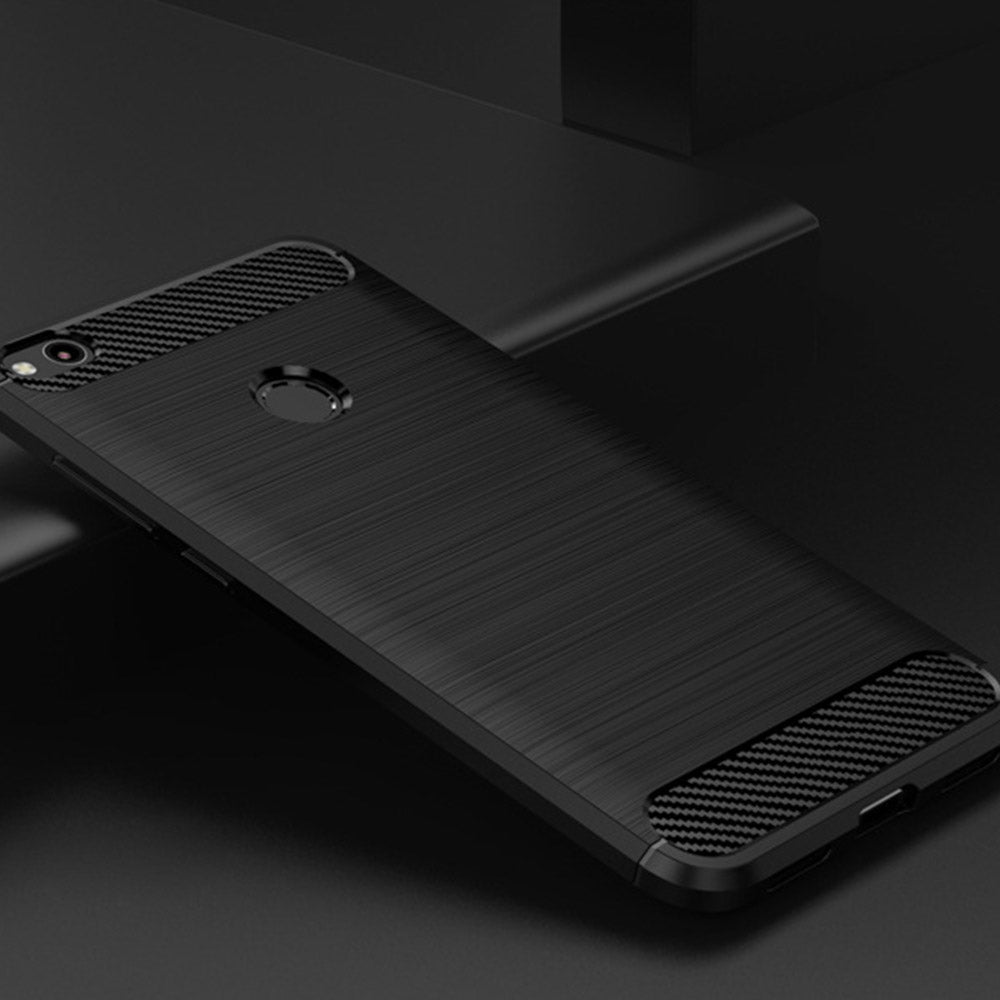 Ovitek za Huawei P9 Lite (2017) / P8 Lite (2017), Techsuit, Karbon, Črn
