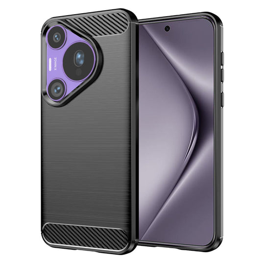 Ovitek za Huawei Pura 70 Pro, Techsuit, Karbon, Črn