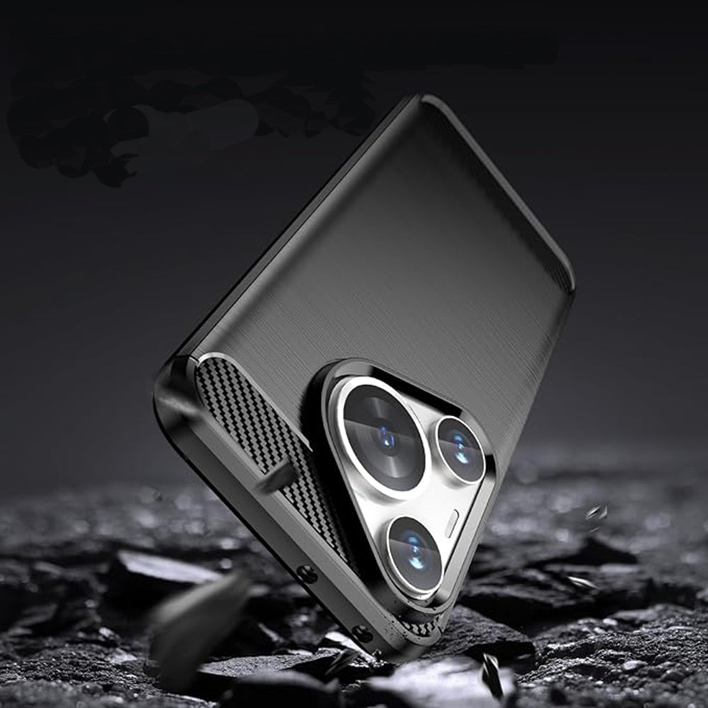Case for Huawei Pura 70, Techsuit, Carbon, Black