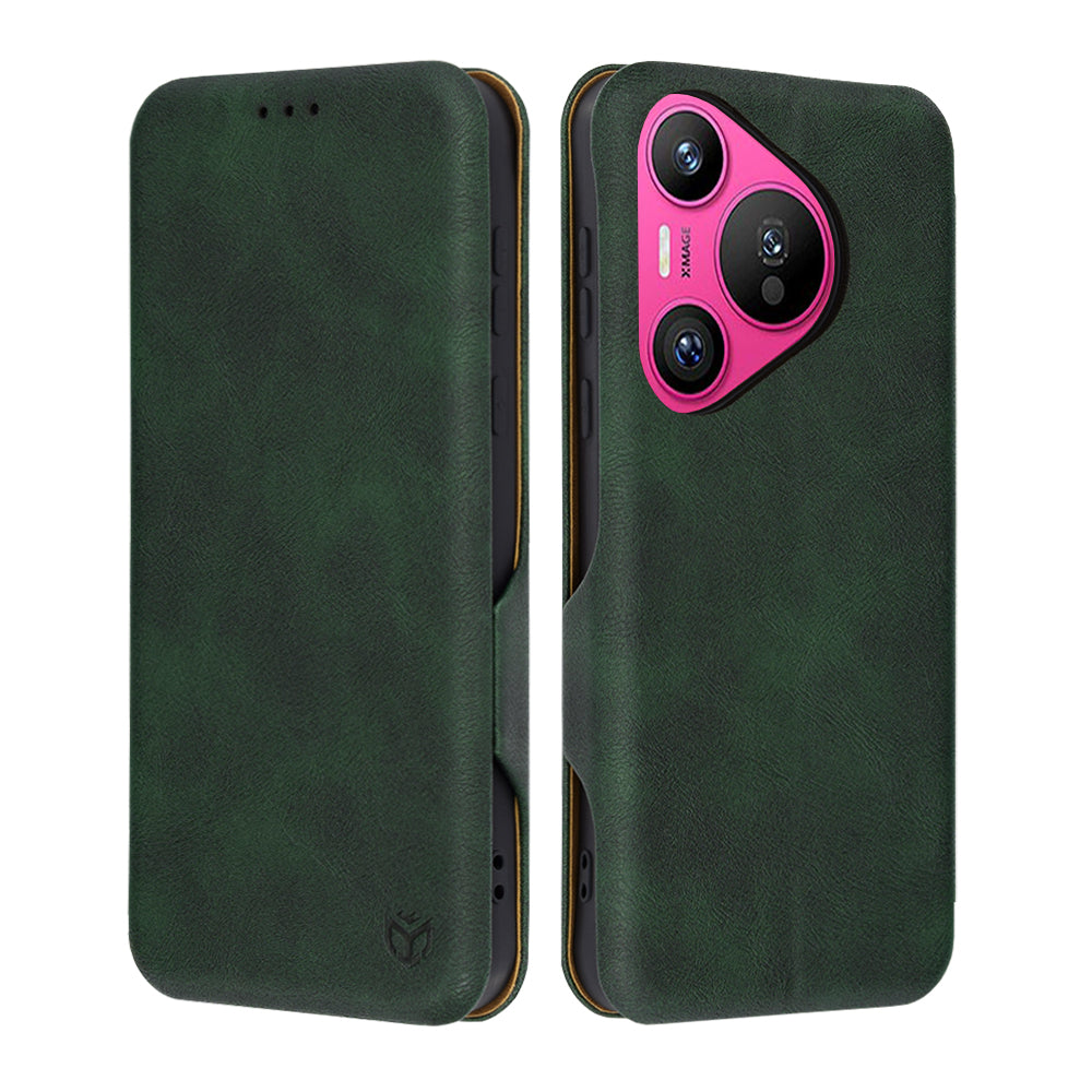 Ovitek za Huawei Pura 70, Techsuit, Safe Wallet Plus, Zeleno