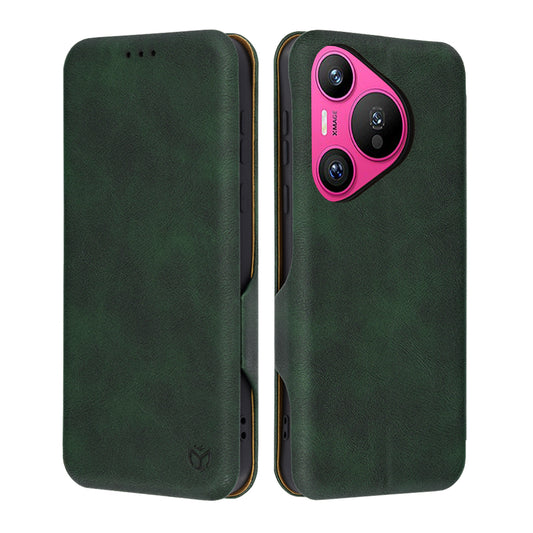 Ovitek za Huawei Pura 70, Techsuit, Safe Wallet Plus, Zeleno