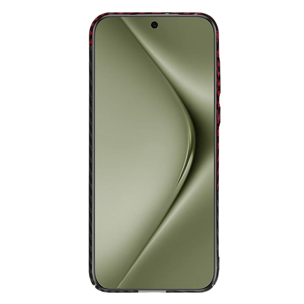Ovitek za Huawei Pura 70 Ultra, Techsuit, Carbonite FiberShell, Črno Rdeč