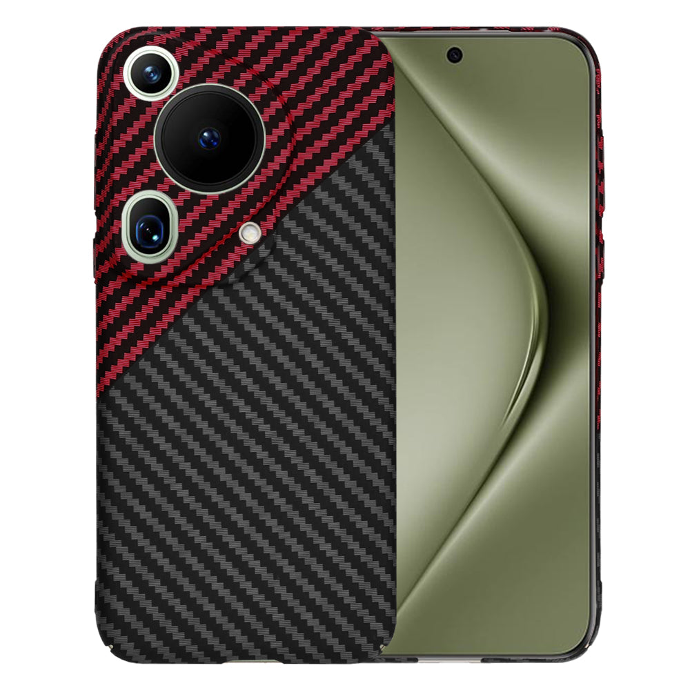 Ovitek za Huawei Pura 70 Ultra, Techsuit, Carbonite FiberShell, Črno Rdeč