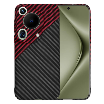 Ovitek za Huawei Pura 70 Ultra, Techsuit, Carbonite FiberShell, Črno Rdeč