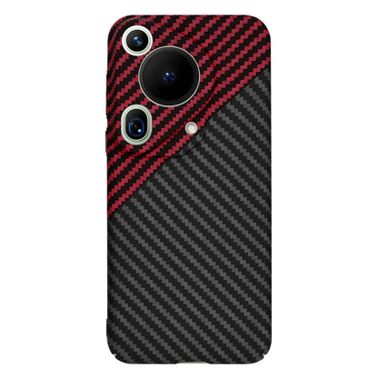 Ovitek za Huawei Pura 70 Ultra, Techsuit, Carbonite FiberShell, Črno Rdeč