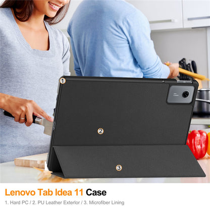 Ovitek za Lenovo Idea Tab 11, Techsuit, FoldPro, Črn
