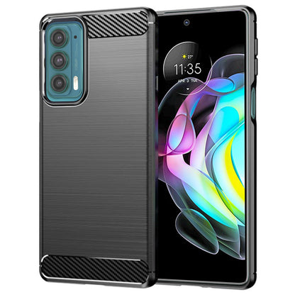 Ovitek za Motorola Edge 20, Techsuit, ogljik, črn