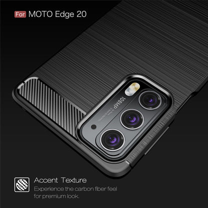 Ovitek za Motorola Edge 20, Techsuit, ogljik, črn