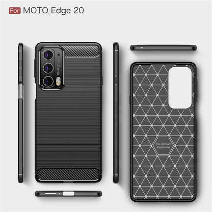 Ovitek za Motorola Edge 20, Techsuit, ogljik, črn