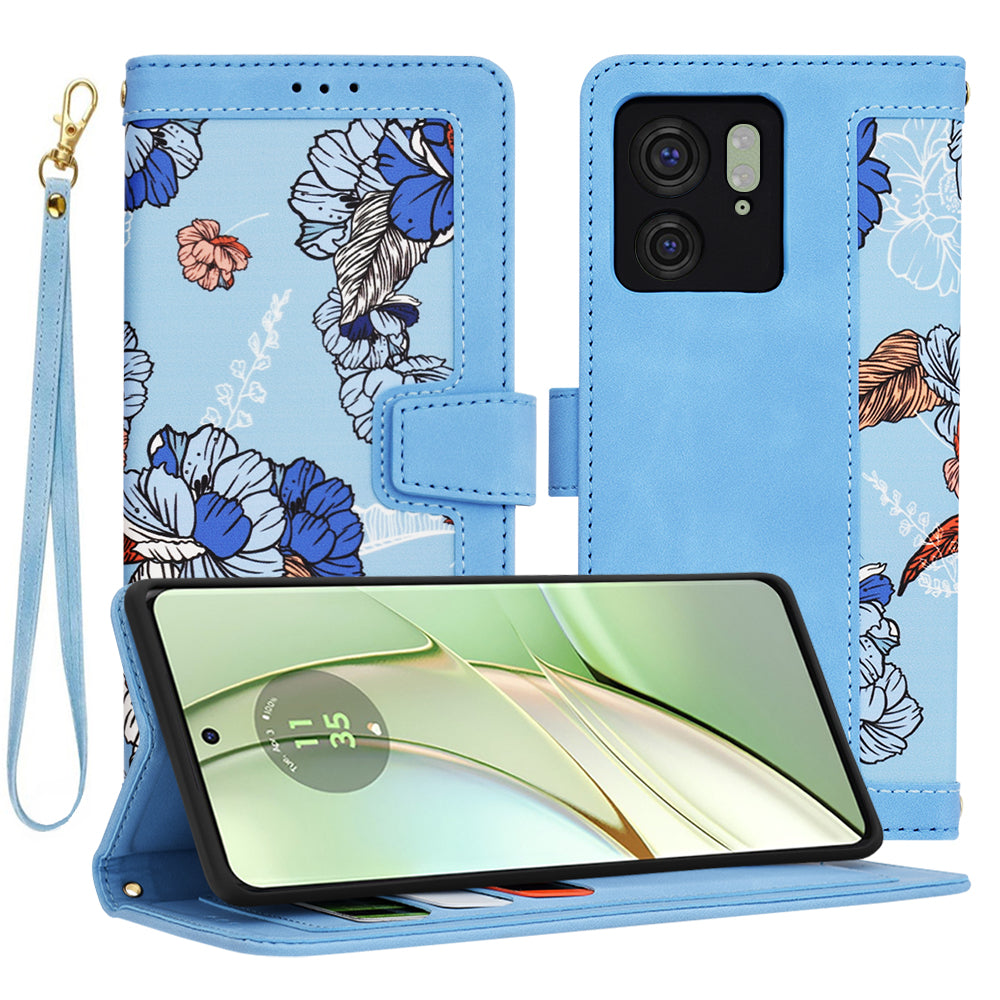 Ovitek za Motorola Edge (2023) / Edge 40, Techsuit, FlipCraft, Bleu