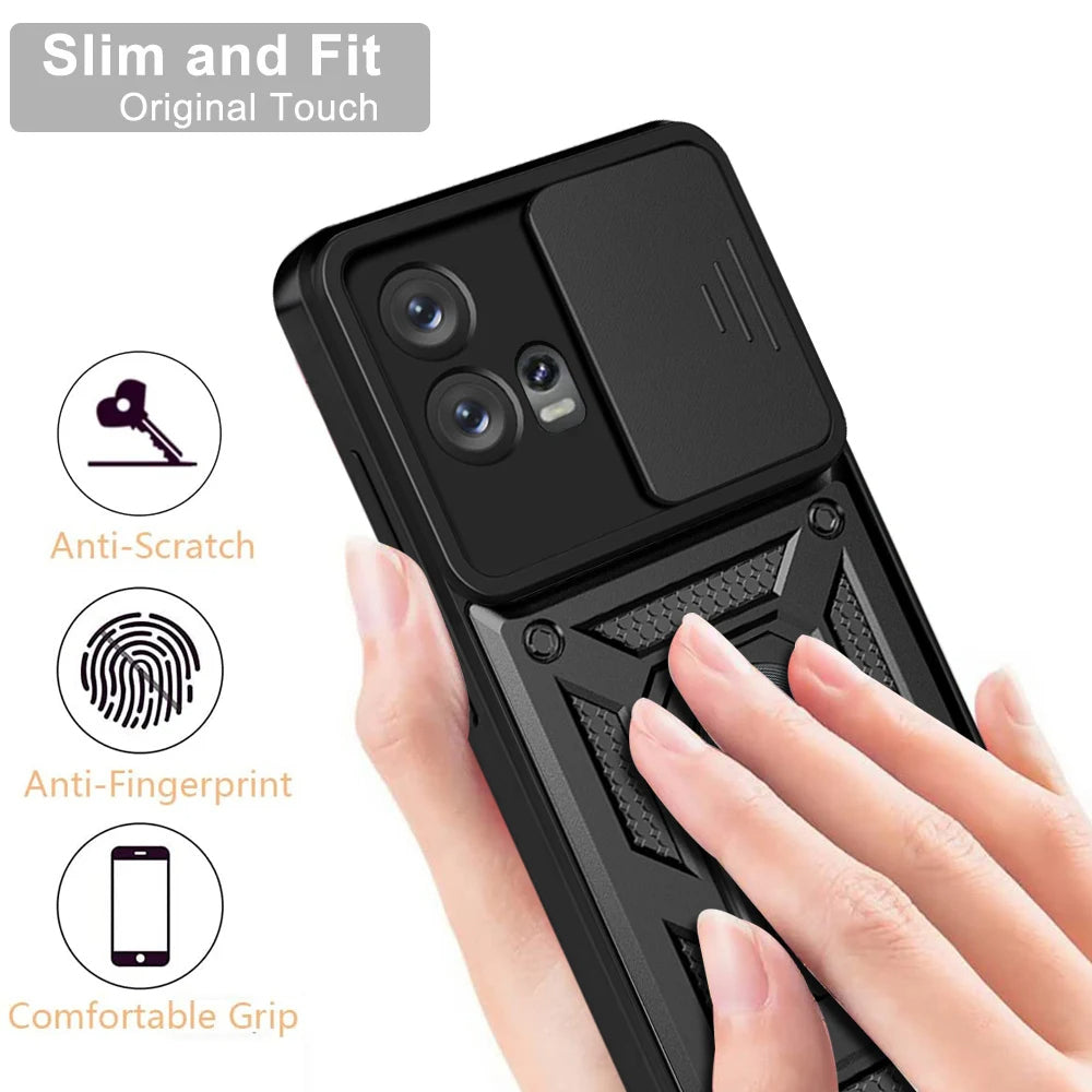 Ovitek za Motorola Edge 30 Fusion, Techsuit, CamShield, Črn