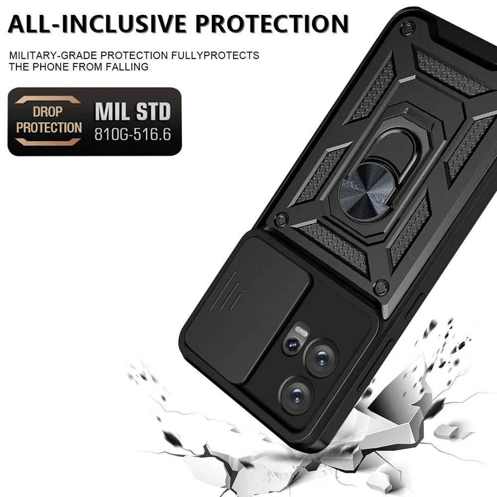 Ovitek za Motorola Edge 30 Fusion, Techsuit, CamShield, Črn