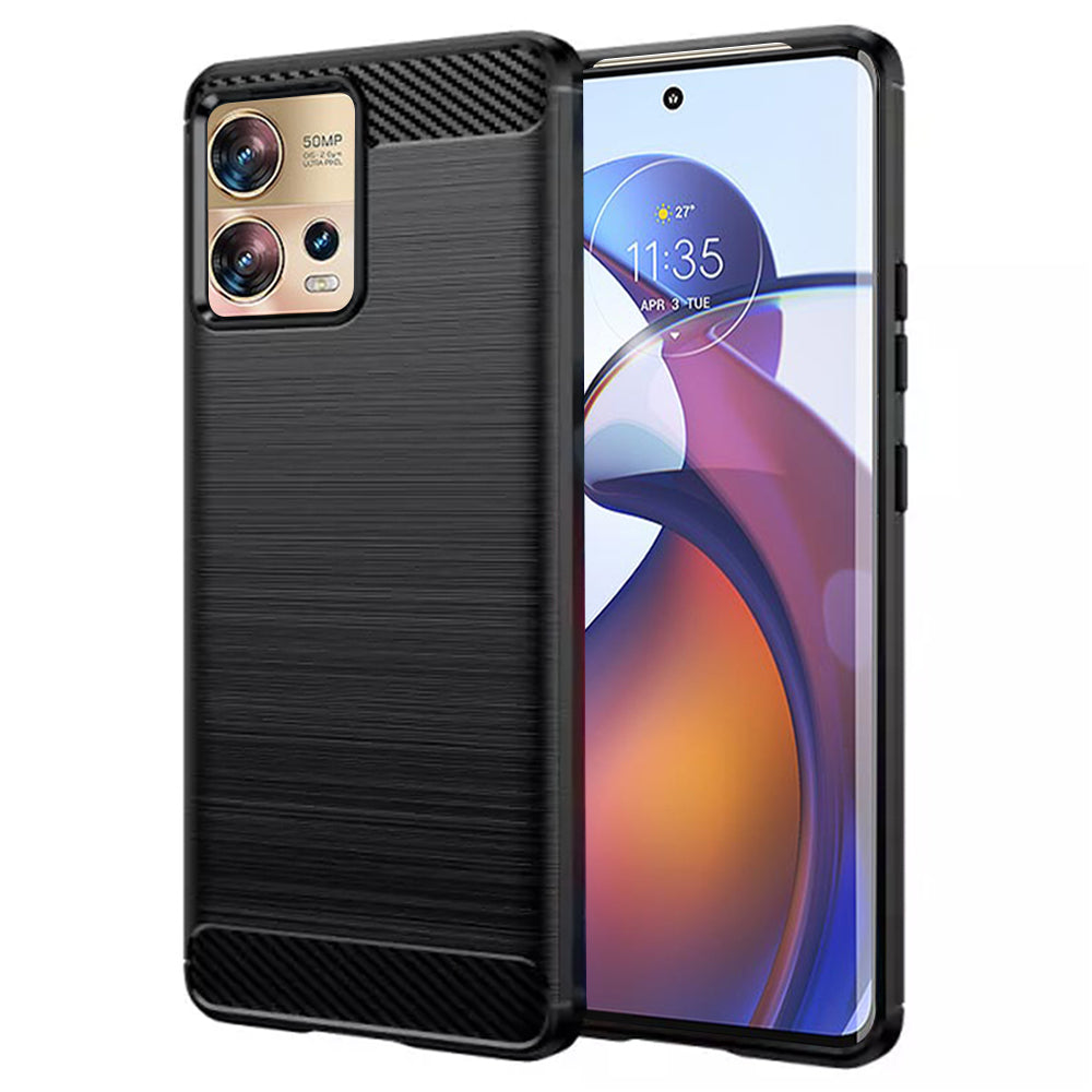 Ovitek za Motorola Edge 30 Fusion, Techsuit, Karbon, Črn
