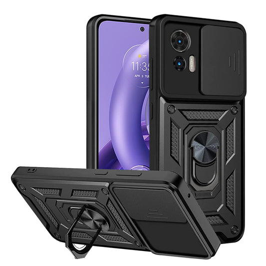 Ovitek za Motorola Edge 30 Neo, Techsuit, CamShield, Črn