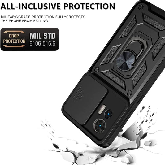 Ovitek za Motorola Edge 30 Neo, Techsuit, CamShield, Črn