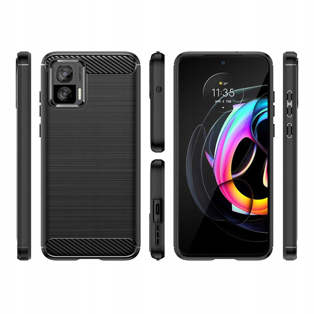 Ovitek za Motorola Edge 30 Neo, Techsuit, Karbon, Črn