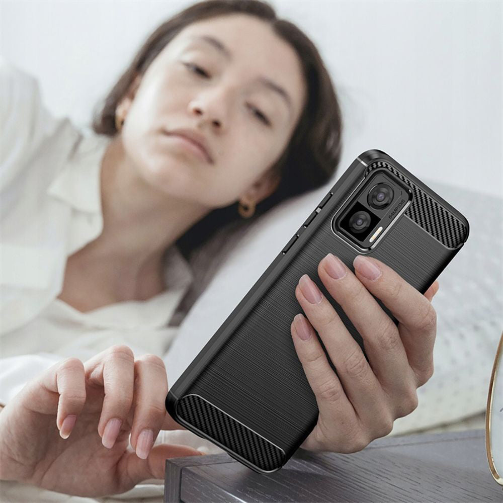Ovitek za Motorola Edge 30 Neo, Techsuit, Karbon, Črn
