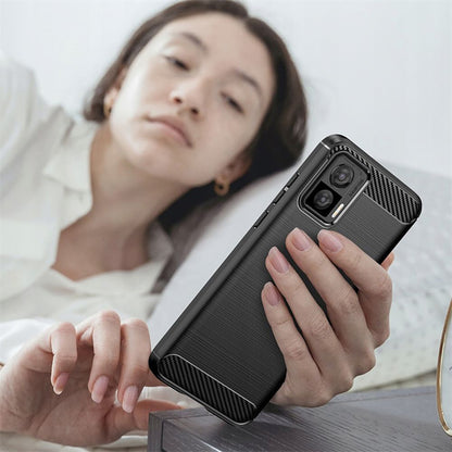 Ovitek za Motorola Edge 30 Neo, Techsuit, Karbon, Črn