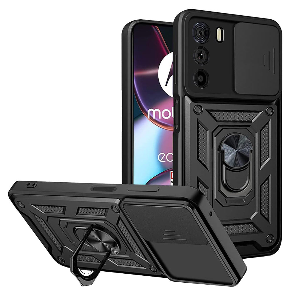Ovitek za Motorola Edge 30, Techsuit, CamShield, Črn
