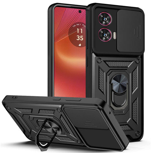 Ovitek za Motorola Edge 50 Fusion, Techsuit, CamShield, Črn