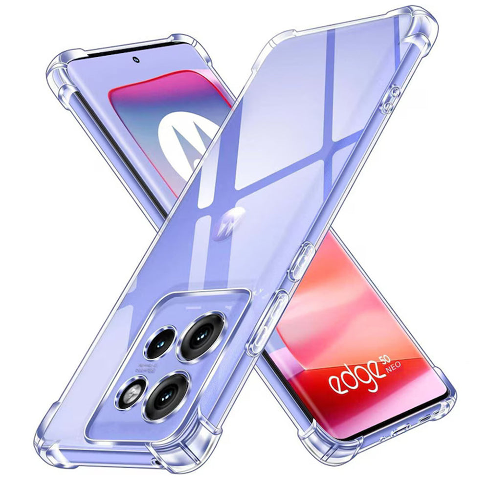 Case for Motorola Edge 50 Neo, Techsuit, Shockproof Clear, Transparent