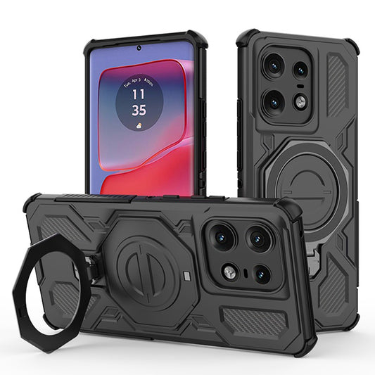 Ovitek za Motorola Edge 50 Pro, Techsuit, Carbon Shield Pro, Črn