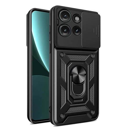 Ovitek za Motorola Edge 50, Techsuit, CamShield, Črn