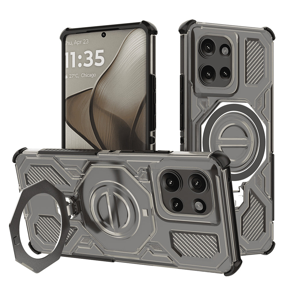 Ovitek za Motorola Edge 50, Techsuit, Carbon Shield Pro, Dim
