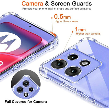 Case for Motorola Edge 50, Techsuit, Shockproof Clear, Transparent