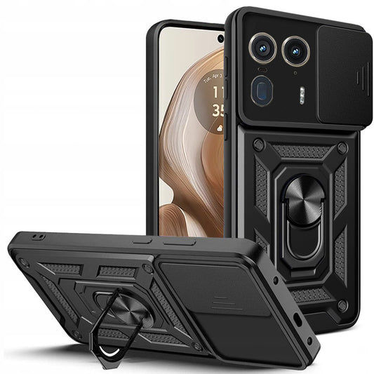 Ovitek za Motorola Edge 50 Ultra, Techsuit, CamShield, Črn