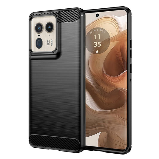 Ovitek za Motorola Edge 50 Ultra, Techsuit, Karbon, Črn