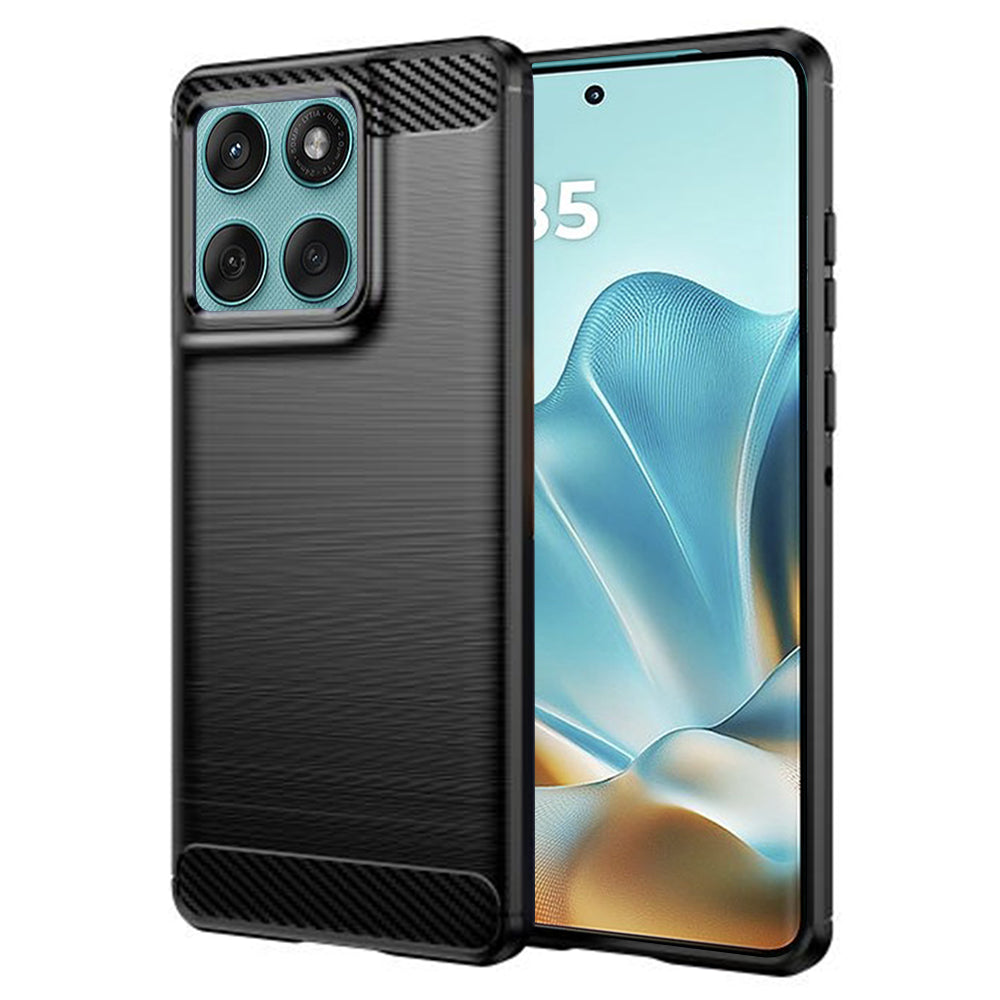 Ovitek za Motorola Edge 60 Fusion / Edge 60, Techsuit, Karbon, Črn