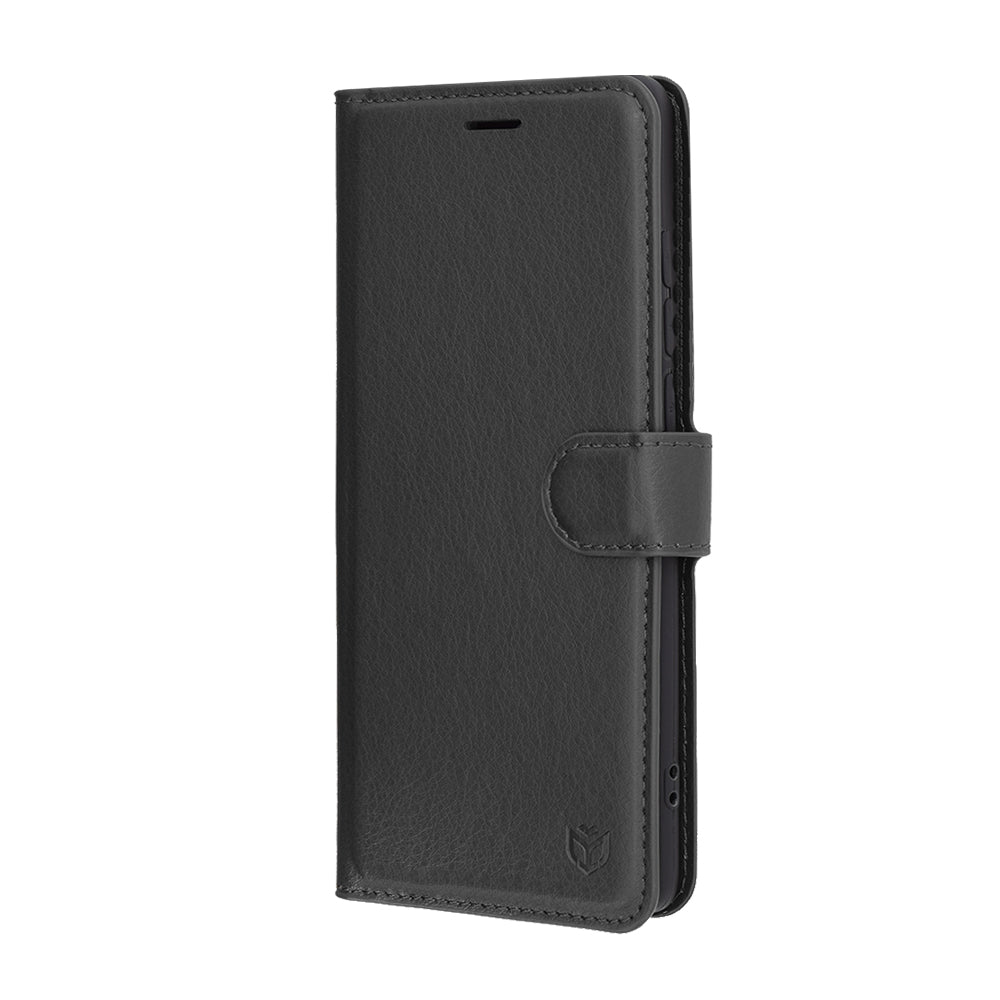 Ovitek za Motorola Edge 60 Fusion / Edge 60, Techsuit, usnjen folio, črn