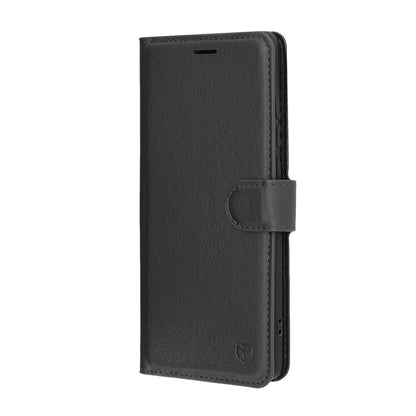 Ovitek za Motorola Edge 60 Fusion / Edge 60, Techsuit, usnjen folio, črn