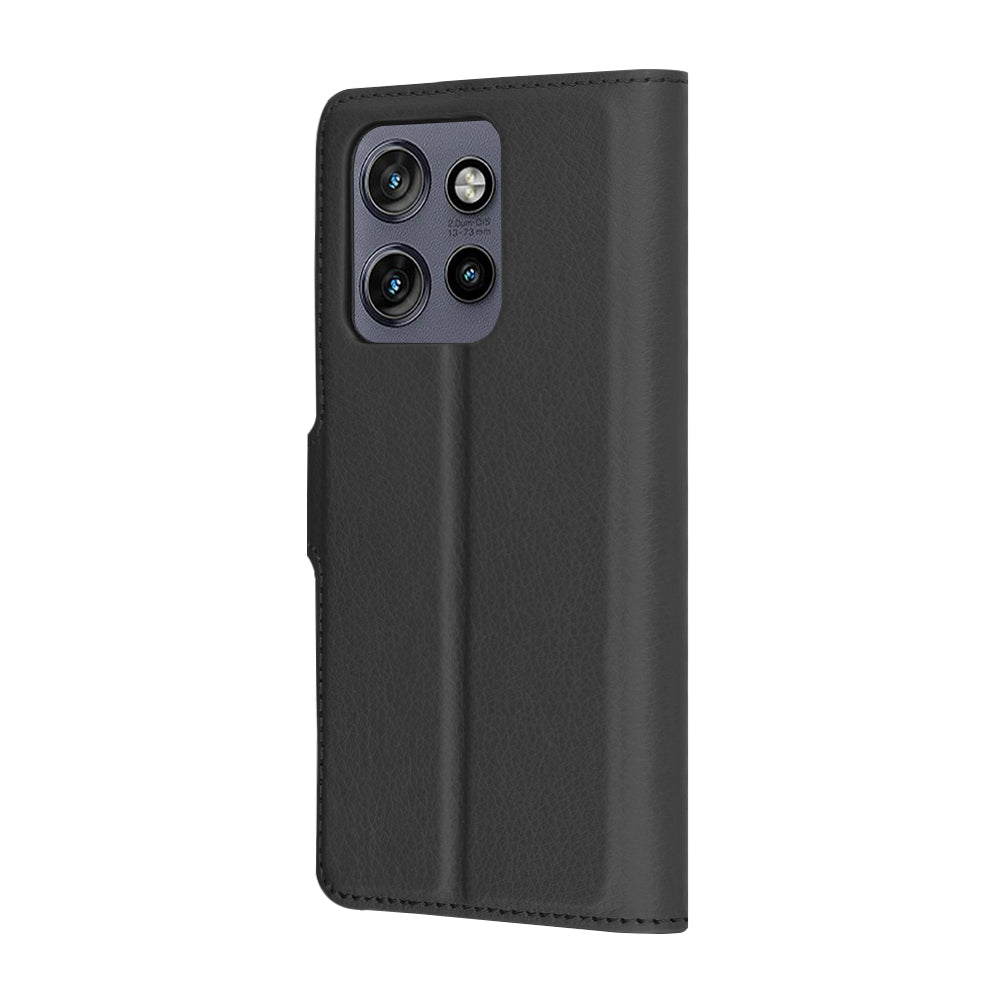 Ovitek za Motorola Edge 60 Neo / Edge 50 Neo, Techsuit, Leather Folio, Črna