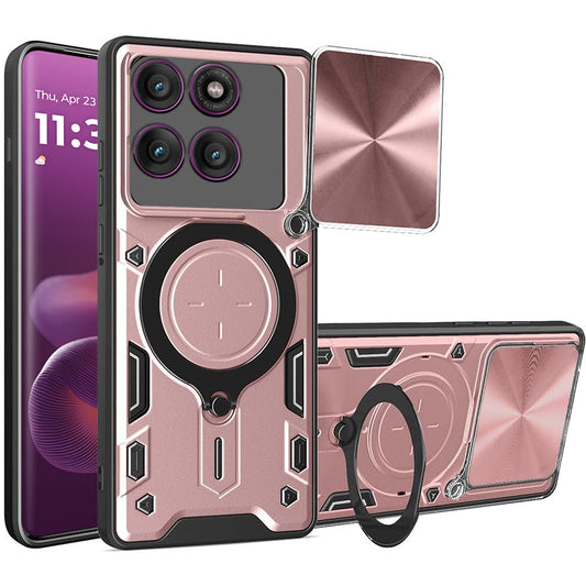 Ovitek za Motorola Edge 60 Pro, Techsuit, CamGuard Pro, rožnato zlata