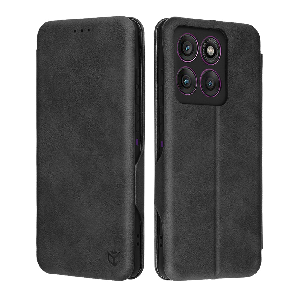 Ovitek za Motorola Edge 60 Pro, Techsuit, Safe Wallet Plus, Črn
