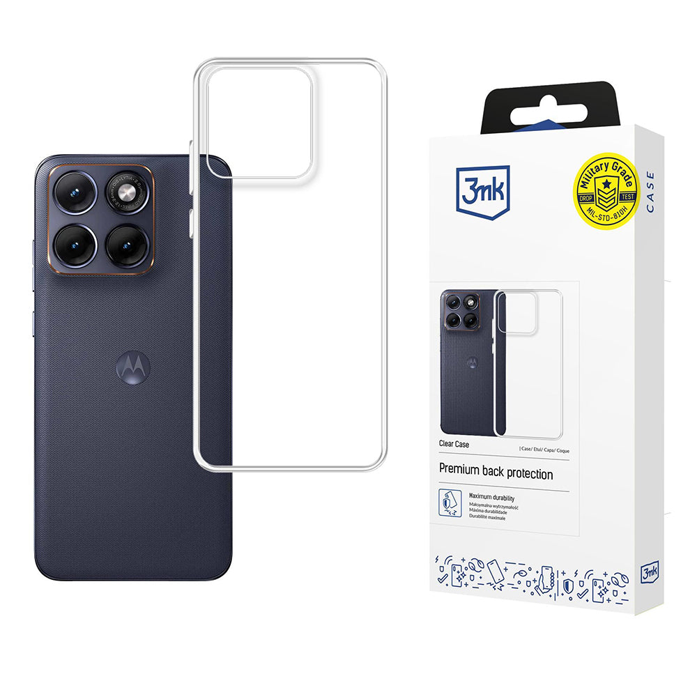 Ovitek za Motorola Edge 70 Fusion, 3MK, Jasno, Prosojno